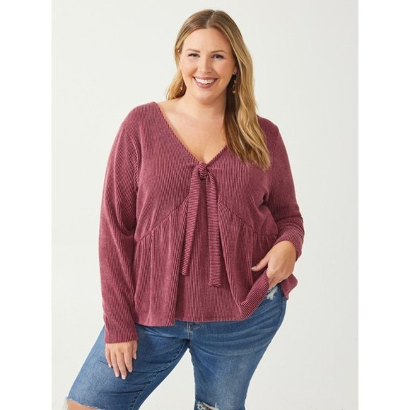 ARULA Tops - Dorothea Reversible Long Sleeve Top